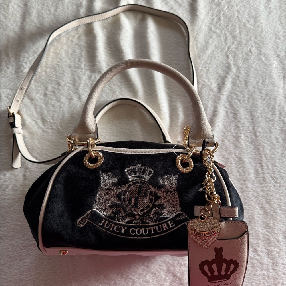 Classic Scottie Dogs beautiful JUICY COUTURE Satchel Liquorice Heart Charm